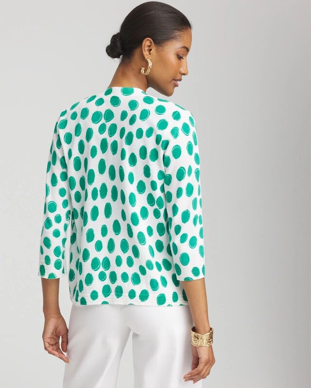 Polka-Dot Summer Romance Short Cardigan - image 3